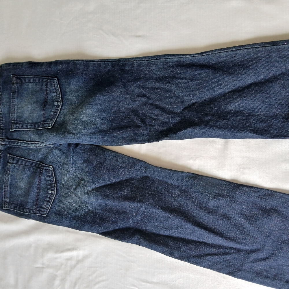 Cat & Jack Straight Dark Wash Girls Jeans Size 12  Stretch NWT - Picture 7 of 7